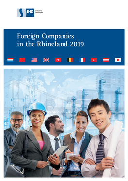Foreign Companies in the Rhineland 2019 OBJECTIVES and METHODOLOGY of the STUDY