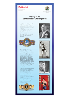 Lord Lonsdale Boxing Belt
