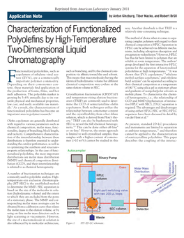 Characterization of Functionalized Polyolefins by High