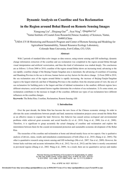 Dynamic Analysis on Coastline and Sea Reclamation in the Region