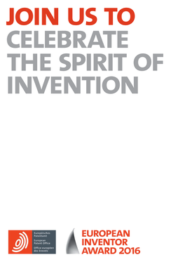 Inventor Award – Innovation Takes Centre Stage