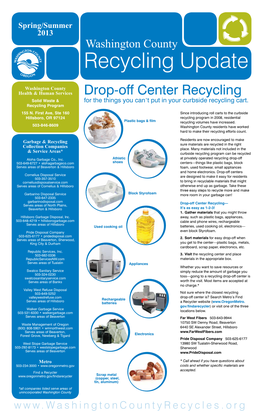 Washington County Recycling Update