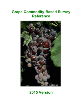 Grape Commodity-Based Survey Reference 2015 Version