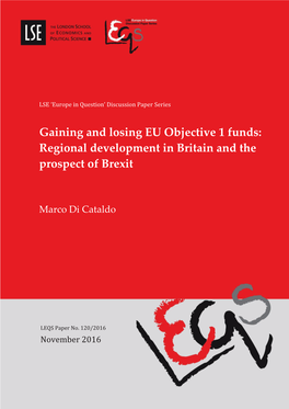 Gaining and Losing EU Objective 1 Funds: Regional Development in Britain and the Prospect of Brexit
