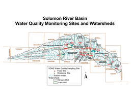 Solomon River Basin Water Quality Monitoring Sites and Watersheds