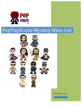 Mystery Minis Checklist