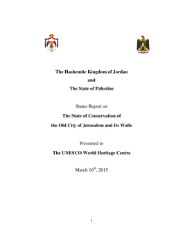 The Hashemite Kingdom of Jordan and the State of Palestine Status