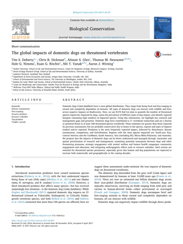 The Global Impacts of Domestic Dogs on Threatened Vertebrates