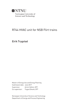 R744 HVAC Unit for NSB Flirt Trains