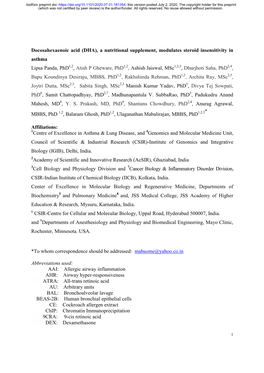 Docosahexaenoic Acid