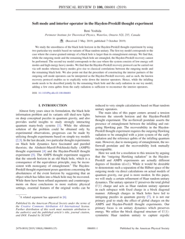 Soft Mode and Interior Operator in the Hayden-Preskill Thought Experiment