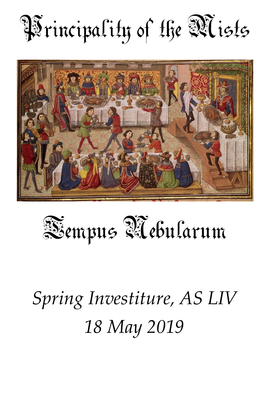 Spring Investiture, AS LIV 18 May 2019