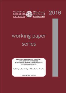 Anatolian Tigers and the Emergence of the Devout Bourgeoisie in the Turkish Manufacturing Industry: an Empirical Analysis