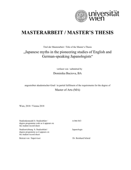 Masterarbeit / Master's Thesis