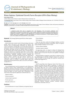 Homo Sapiens: Epidermal Growth Factor Receptor (DNA Data Mining)