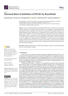 Structural Basis of Inhibition of DCLK1 by Ruxolitinib