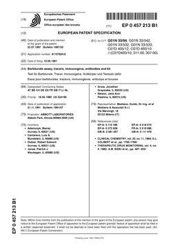 Barbiturate Assay, Tracers, Immunogens, Antibodies and Kit