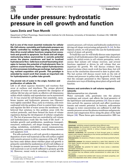 Hydrostatic Pressure in Cell Growth and Function