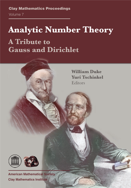 Analytic Number Theory Analytic Number Theory a Tribute to Gauss and Dirichlet a Tribute to Gauss and Dirichlet