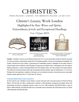 Christie's Luxury Week London