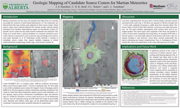 Geologic Mapping of Candidate Source Craters for Martian Meteorites J