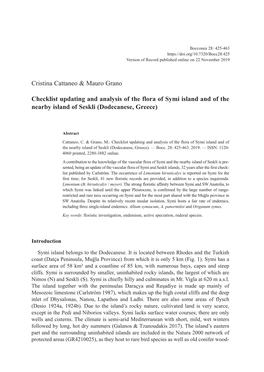 Cristina Cattaneo & Mauro Grano Checklist Updating and Analysis Of