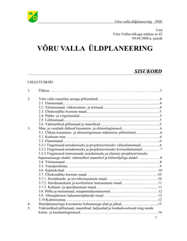 Võru Valla Üldplaneering 2008