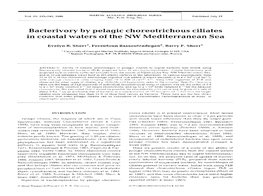 Bacterivory by Pelagic Choreotrichous Ciliates in Coastal Waters of the NW Mediterranean Sea