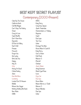 BKS Playlist July 2021