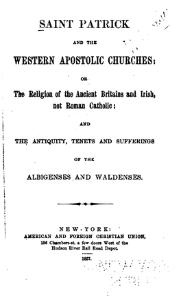 Saint Patrick and the Western Apostolic Churches