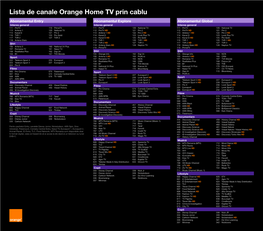 Lista De Opțiuni Orange Home TV Prin Cablu