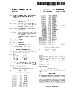 (12) United States Patent (10) Patent No.: US 9,145,613 B2 Yang Et Al