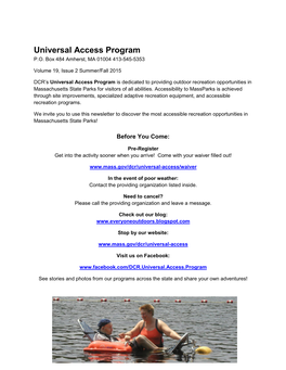 Universal Access Program P.O
