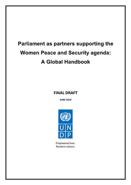 Parliament As Partners Supporting the Women Peace and Security Agenda: a Global Handbook