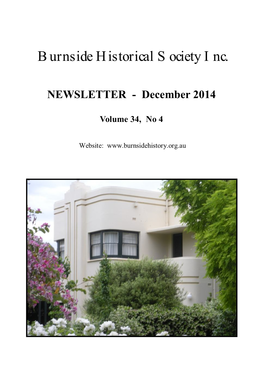 Burnside Historical Society Inc