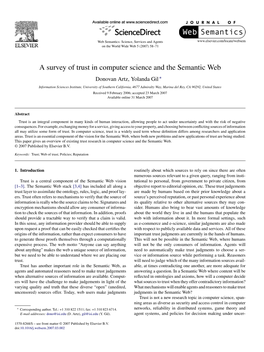 A Survey of Trust in Computer Science and the Semantic