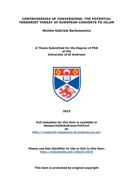 Monika Gabriela Bortoszewicz Phd Thesis