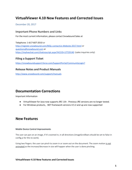 Virtualviewer 4.10 New Features and Corrected Issues Documentation