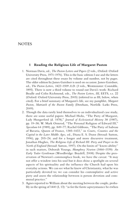 1 Reading the Religious Life of Margaret Paston 1