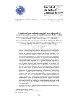 Evaluation of Saturated and Aromatic Hydrocarbons Oil–Oil