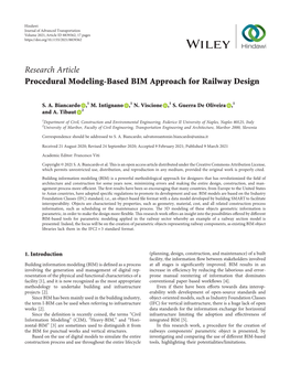 Research Article Procedural Modeling-Based BIM Approach for Railway Design