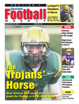 Football Scores 7 Tds in a W E E K L Y Win Over the Falls September 27, 2012 Issue No