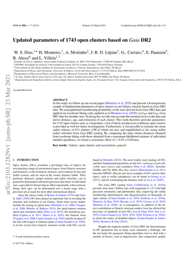 Updated Parameters of 1743 Open Clusters Based on Gaia DR2