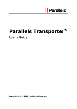 Parallels Transporter® User's Guide