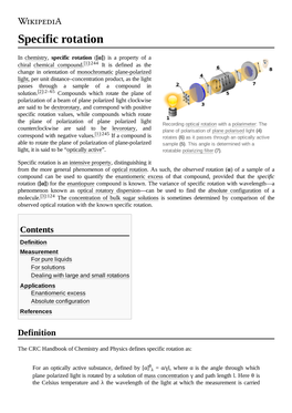 Specific Rotation