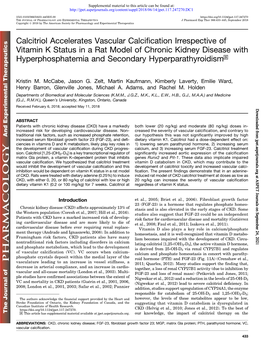 Calcitriol Accelerates Vascular Calcification Irrespective of Vitamin