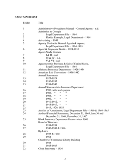 Container List