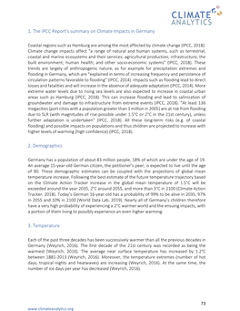 1. the IPCC Report's Summary on Climate Impacts in Germany