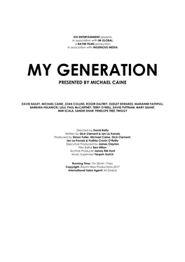 My Generation Presented by Michael Caine