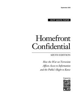 Homefront Confidential